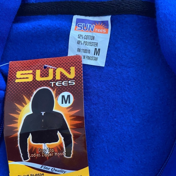 NWT Vibrant Blue Cropped Sweater - Picture 5 of 8